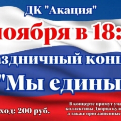 3 ноября солисты Капеллы “Классика” приняли участие в Праздничном концерте “Мы едины”