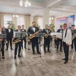 Концертно-духовой оркестр выступил на церемонии чествования  Почетного гражданина города Чебоксары