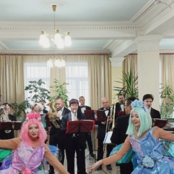 Выступление Концертно-духового оркестра  в Администрации Чебоксар 